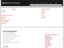 Tablet Screenshot of mainframewizard.com